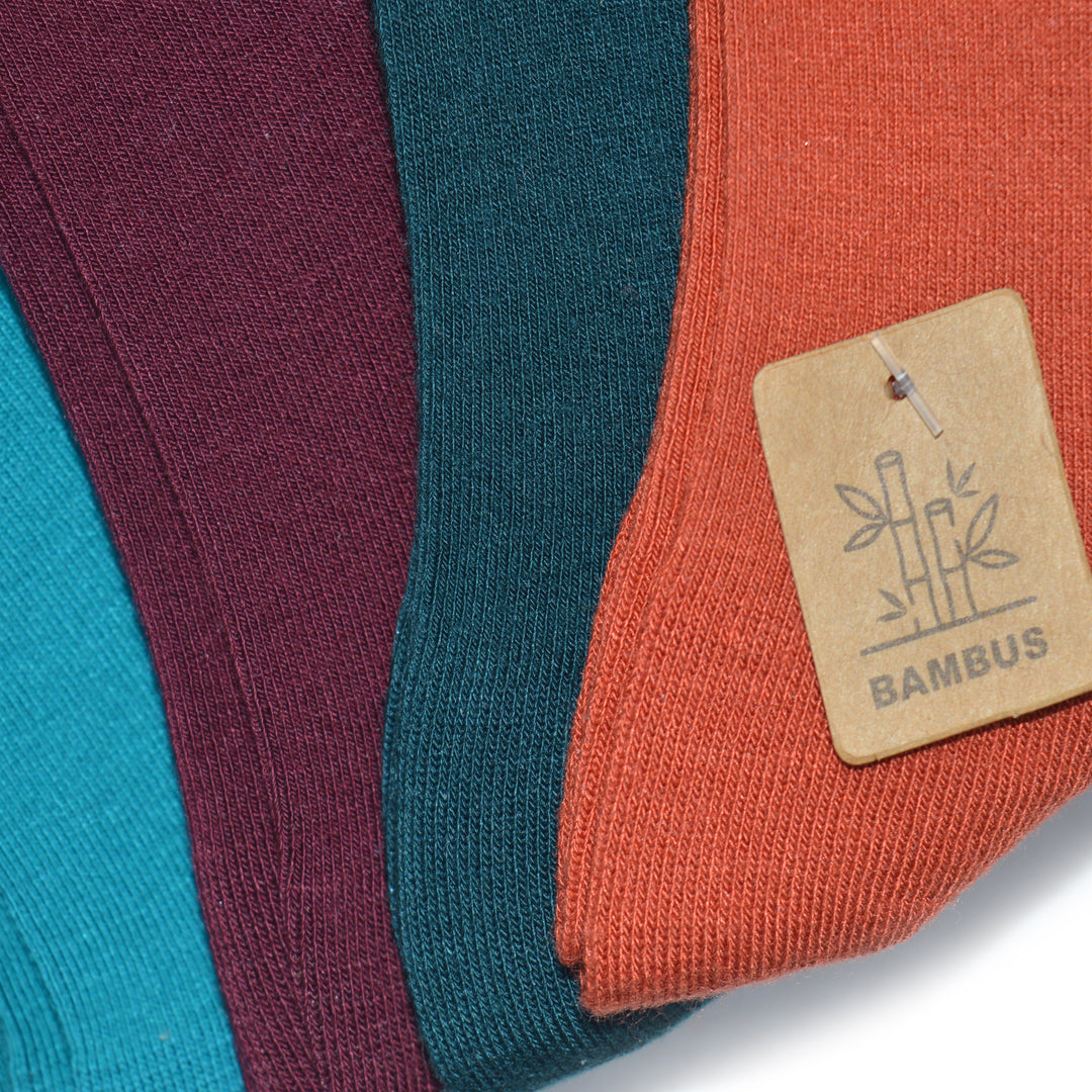Bunte Damen und Herrensocken aus Bambus/weich/Softrand/antibakteriell/4 Paar