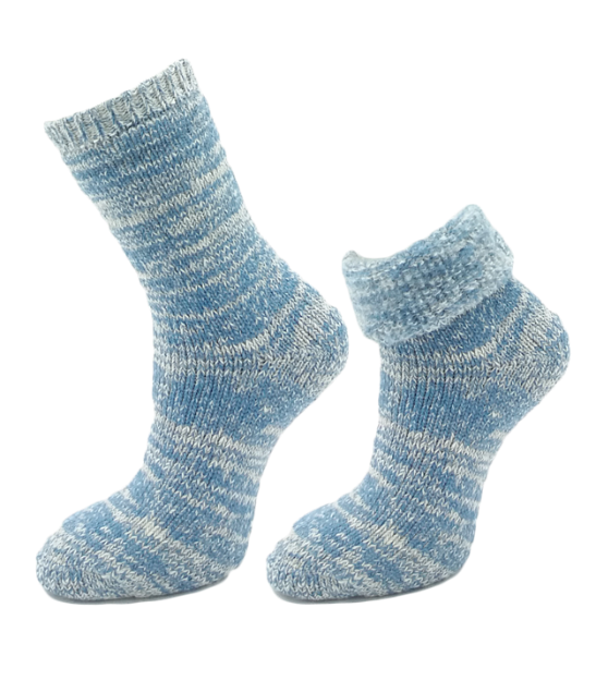 Herren Thermo-Wollsocken, innen geraut mit Umschlag / 1 Paar