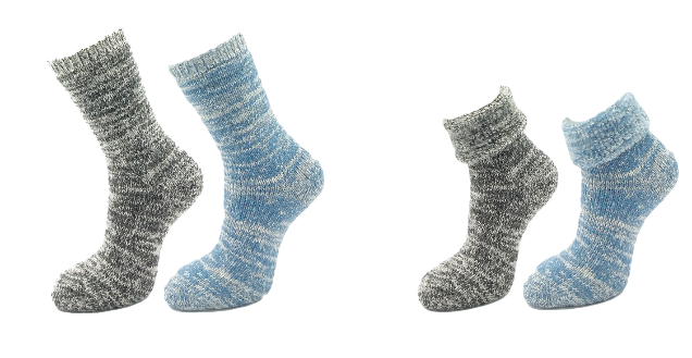 Herren Thermo-Wollsocken, innen geraut mit Umschlag / 1 Paar