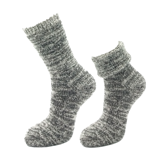 Herren Thermo-Wollsocken, innen geraut mit Umschlag / 1 Paar
